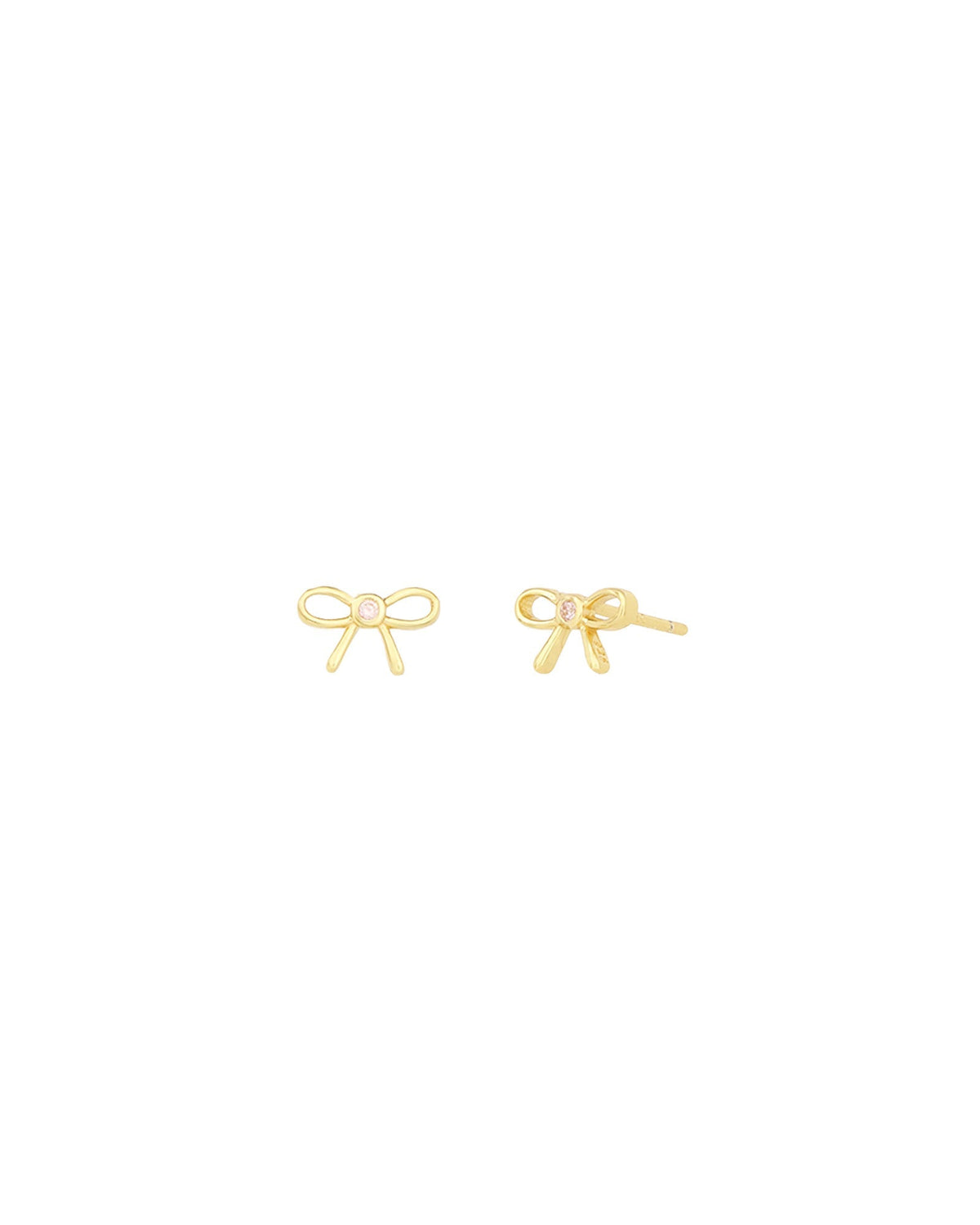 Bezel Bow Studs