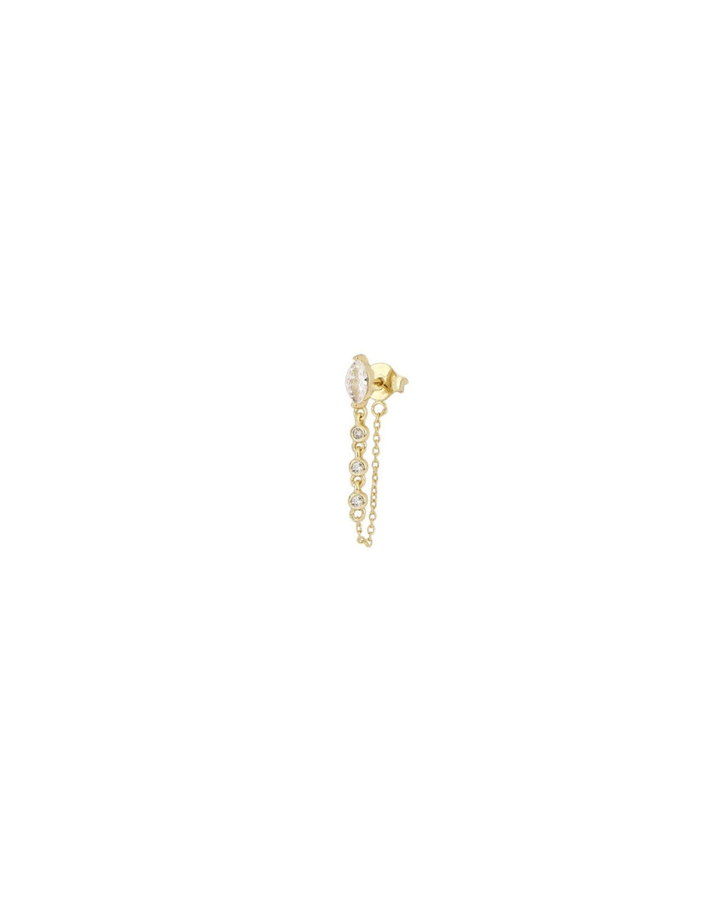 Marquise Chain Single Stud