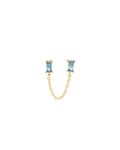 Double Baguette Single Stud