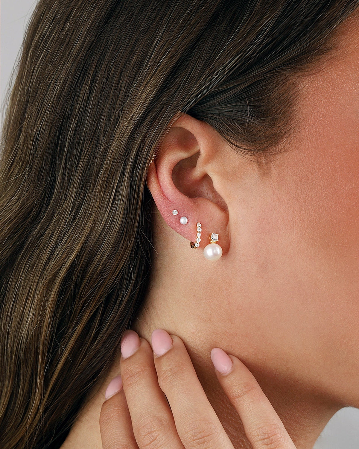 CZ & Pearl Drop Studs