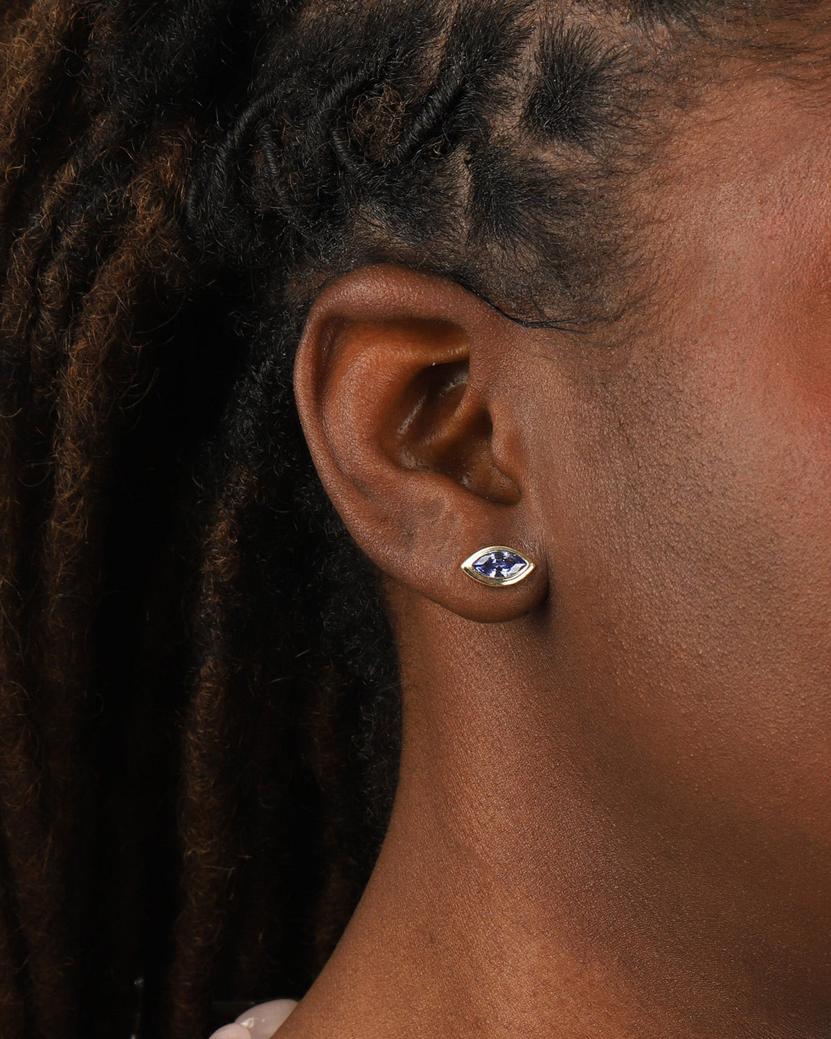 Evil Eye Marquise Studs
