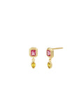 Emerald & Marquise Cut CZ Drop Studs
