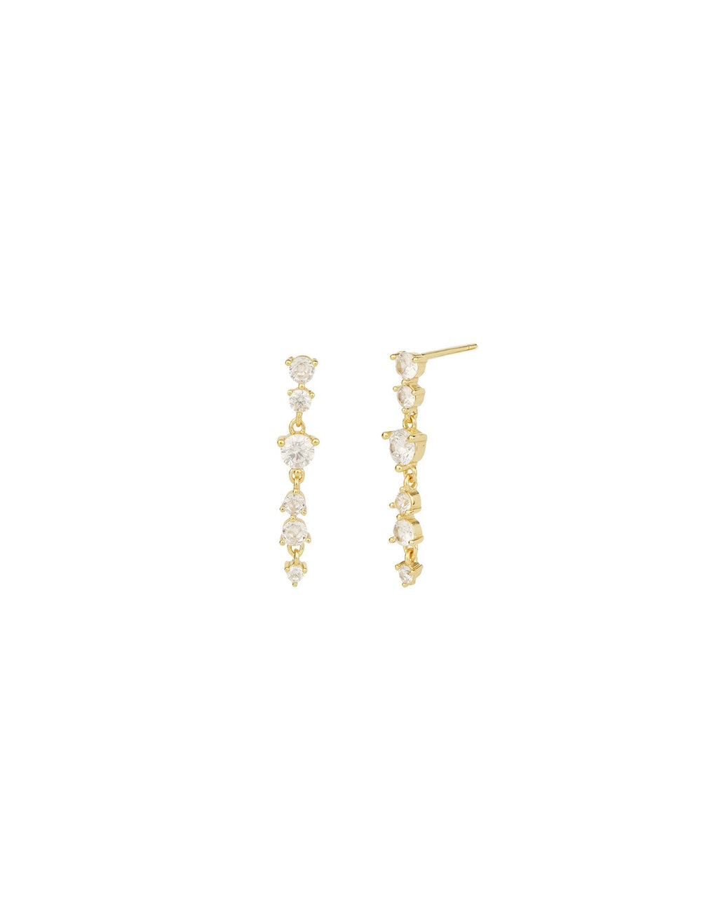 Six CZ Spark Drop Studs