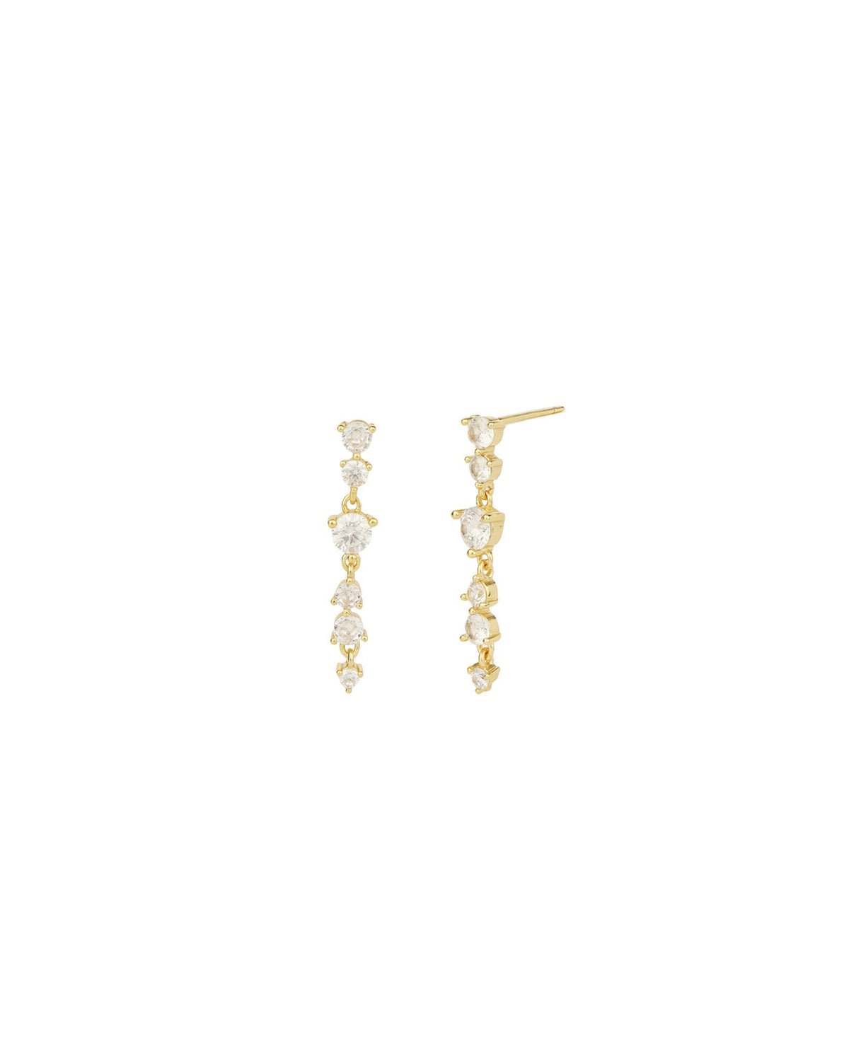 Six CZ Spark Drop Studs