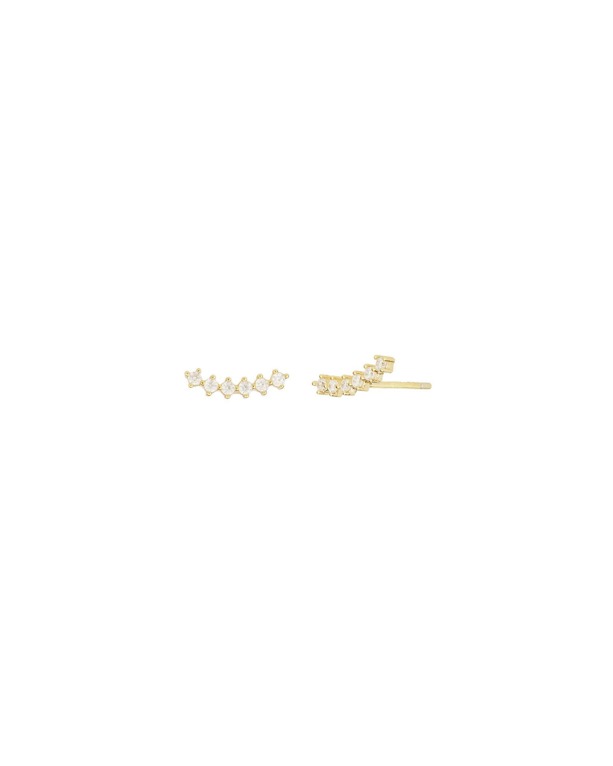 Six CZ Ear Climbers