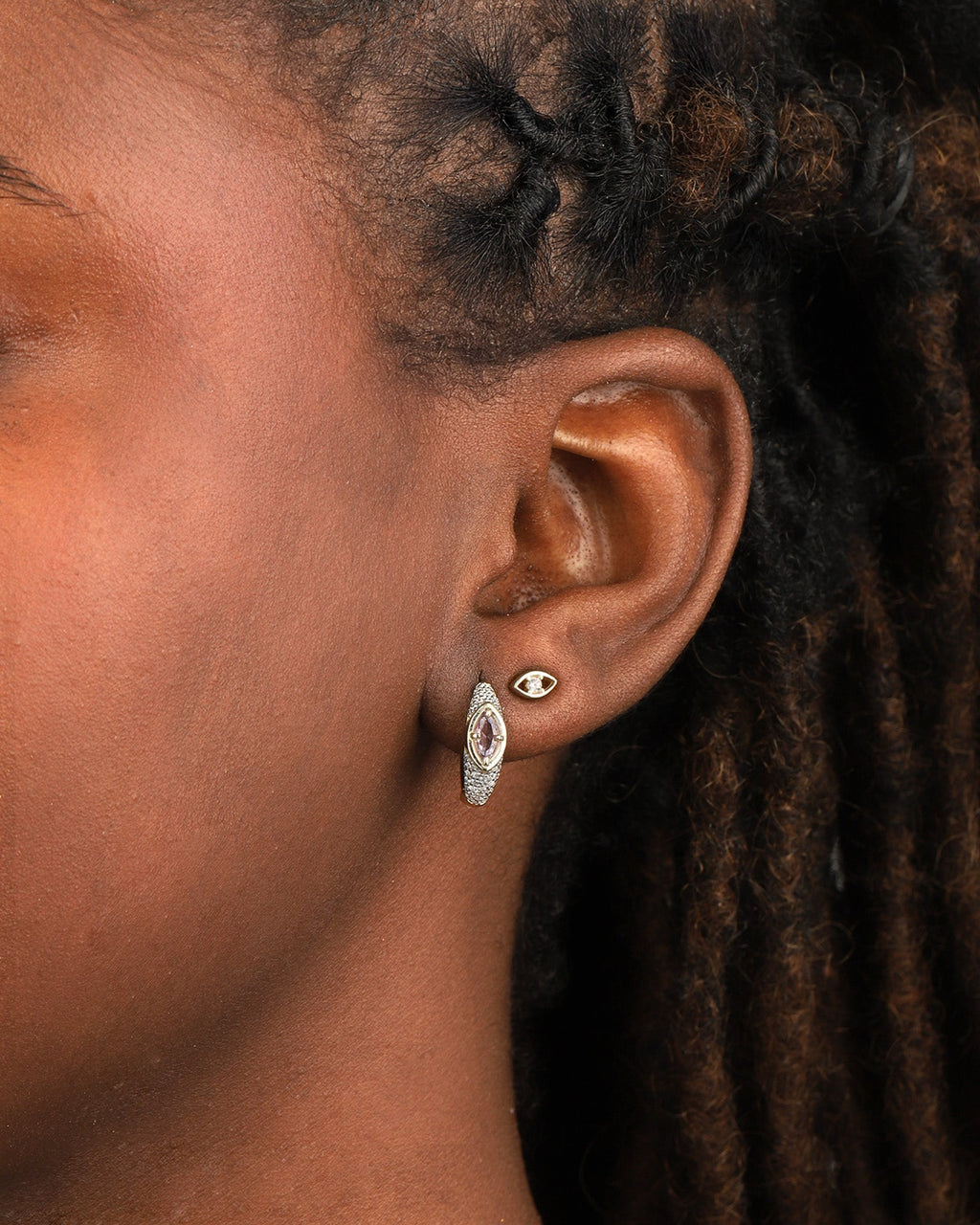 Evil Eye CZ Single Stud