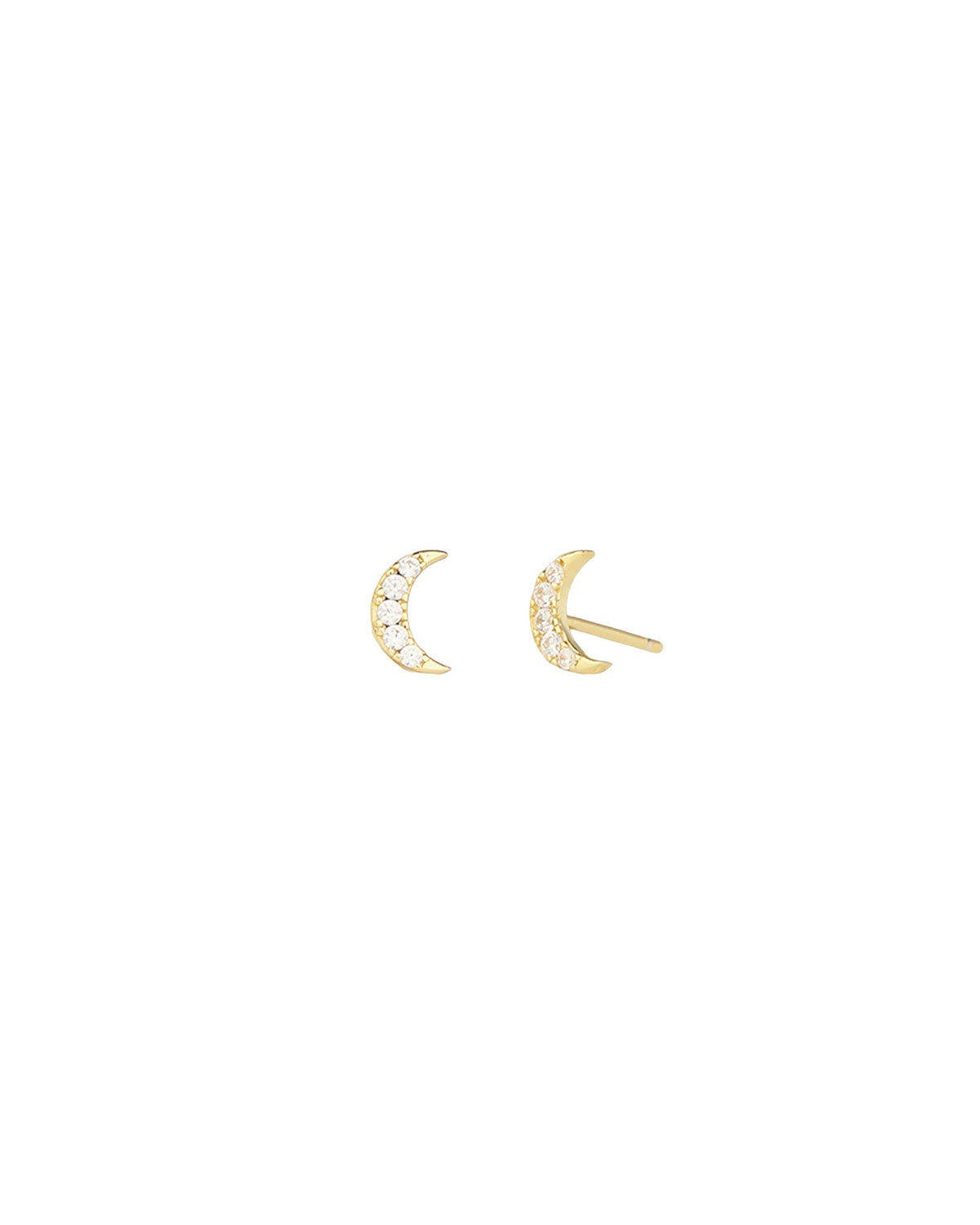 Pavé Moon Studs