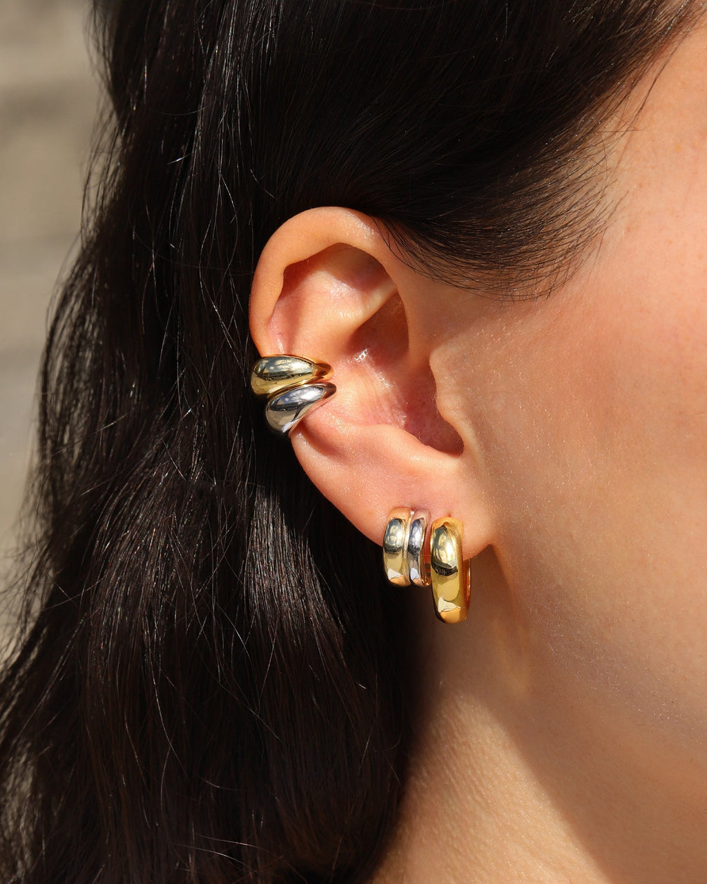 Two Tone Parallel Hoops