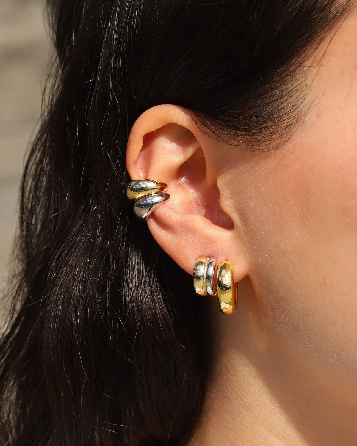 Two Tone Parallel Hoops