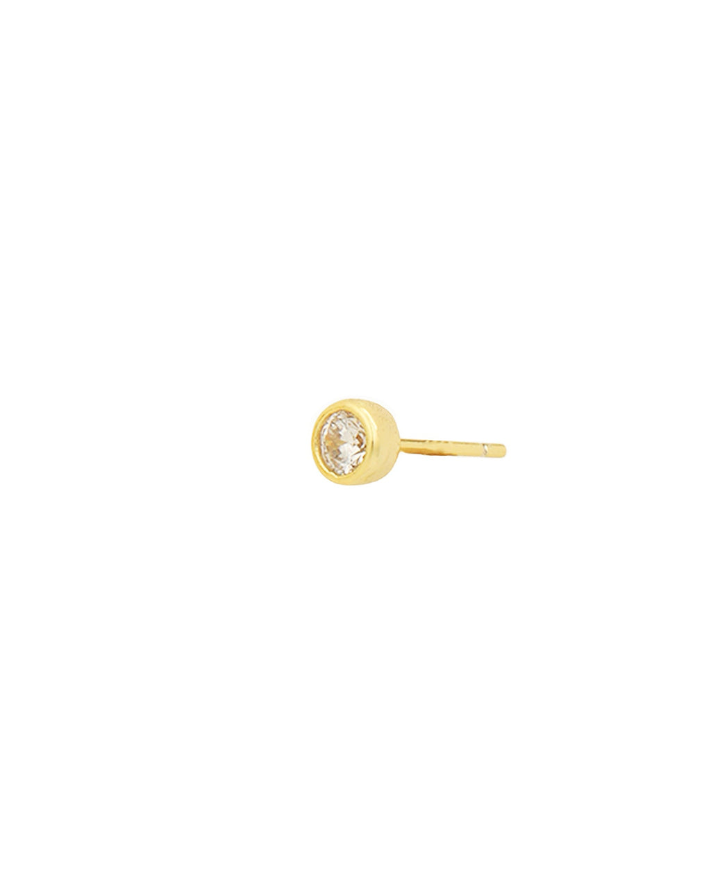 CZ Bezel Single Stud