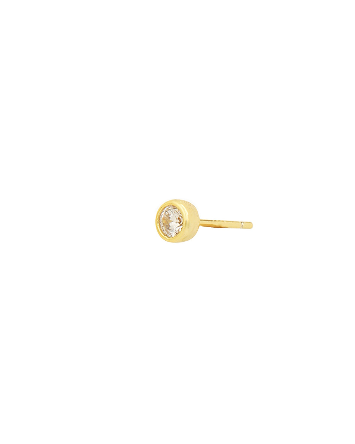 CZ Bezel Single Stud