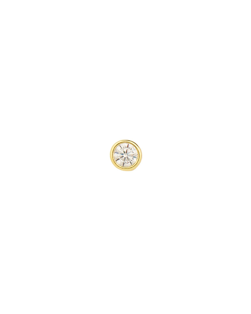 CZ Bezel Single Stud