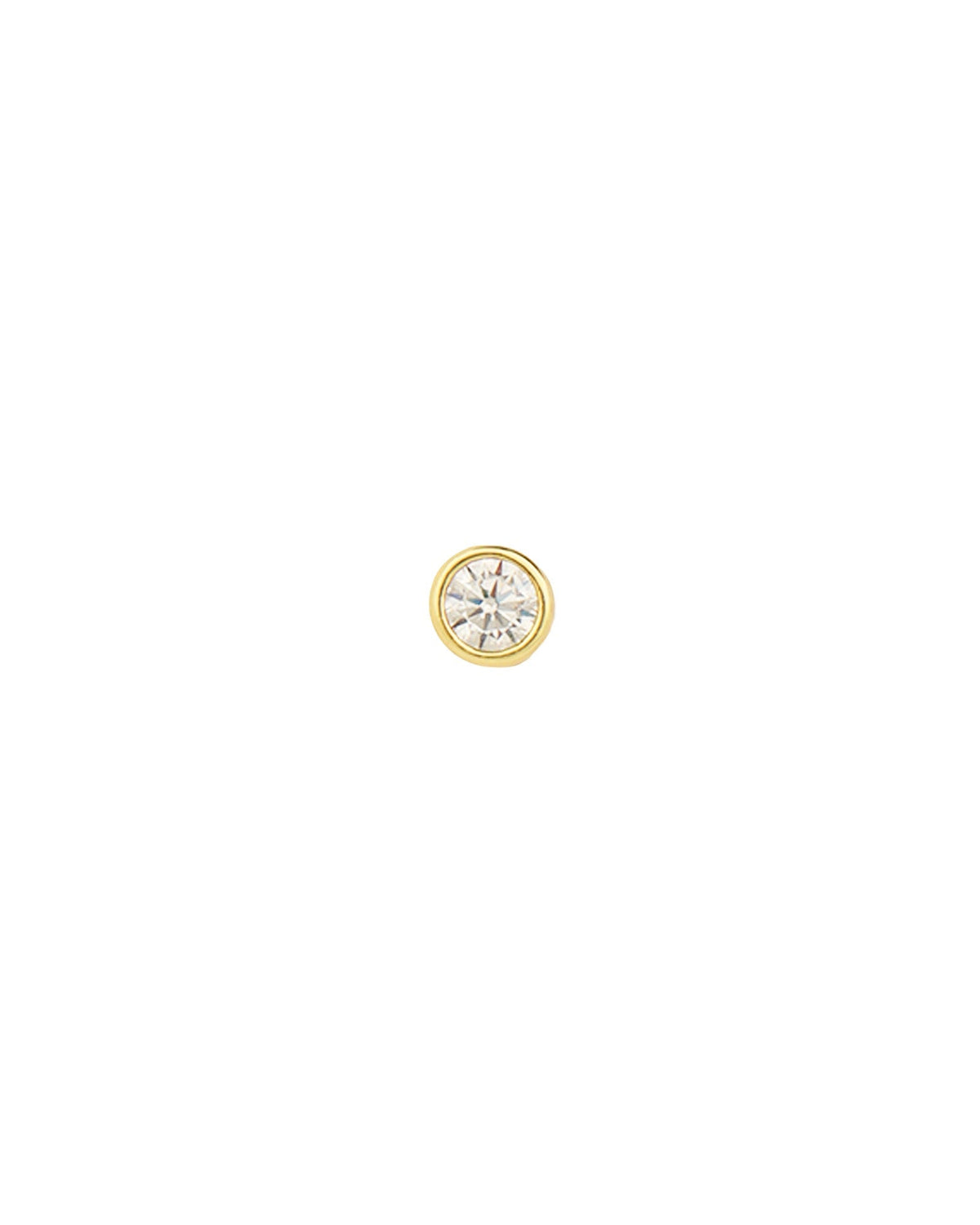 CZ Bezel Single Stud