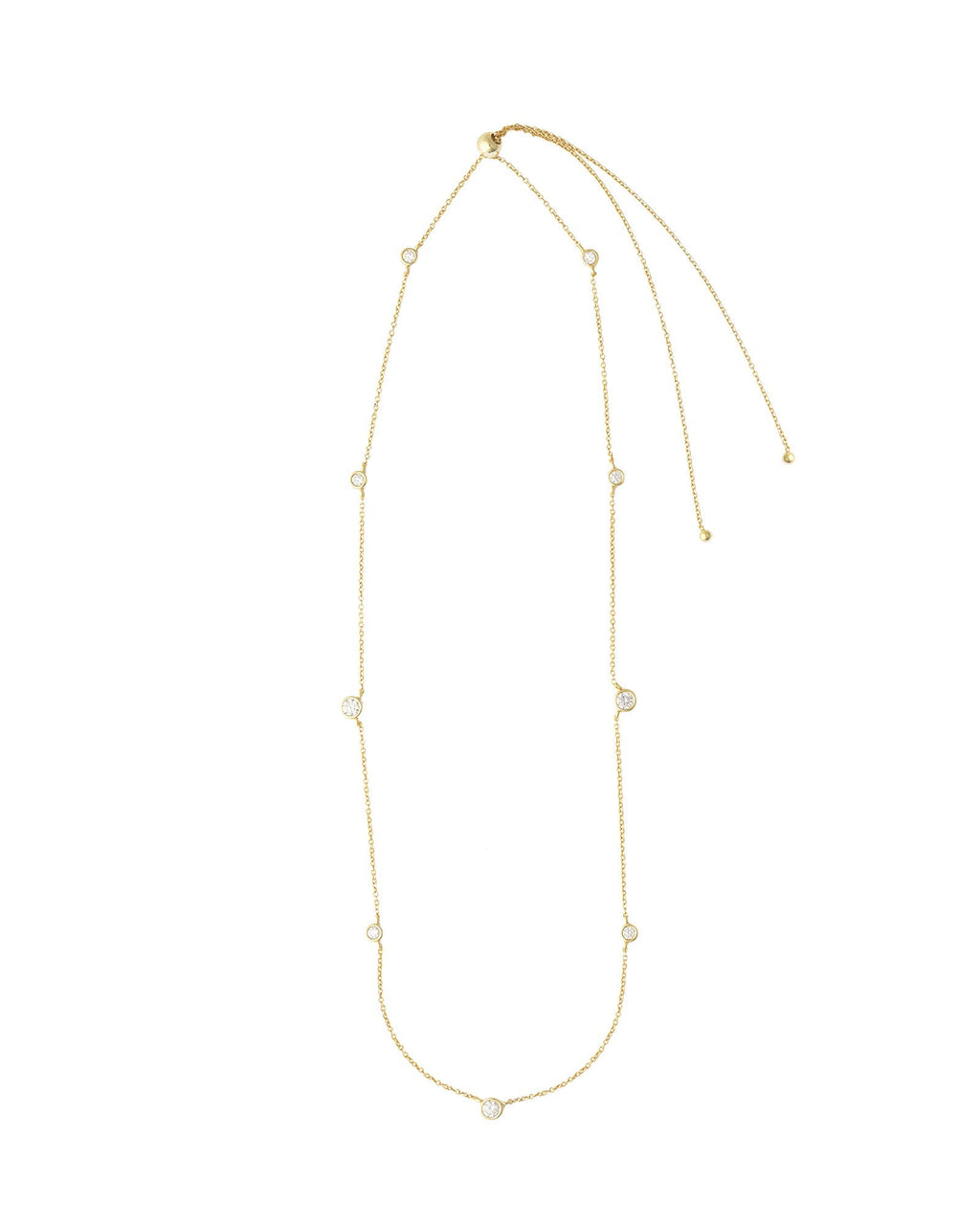 Gradual Station Bezel Necklace
