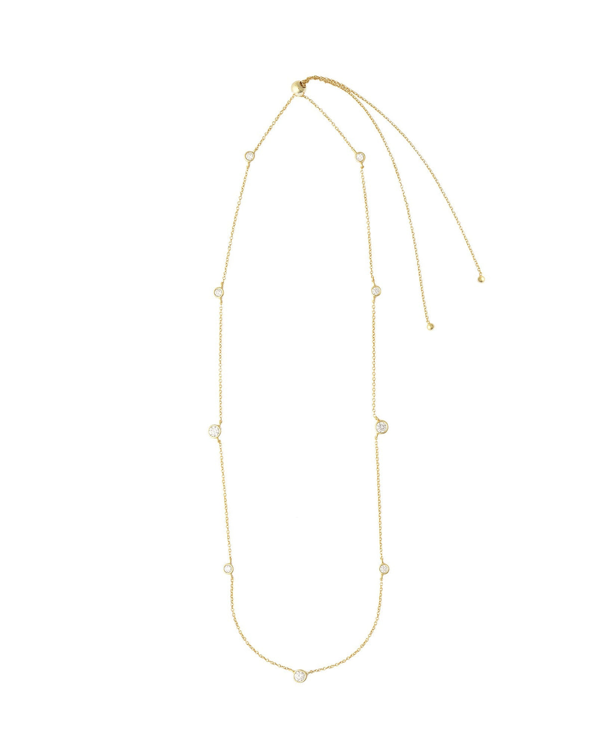 Gradual Station Bezel Necklace