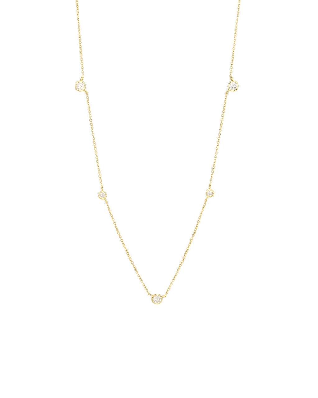 Gradual Station Bezel Necklace