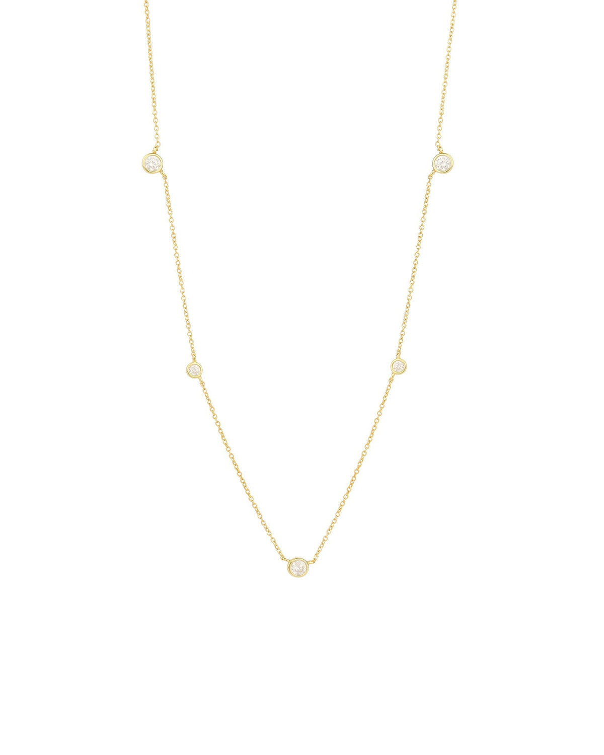 Gradual Station Bezel Necklace