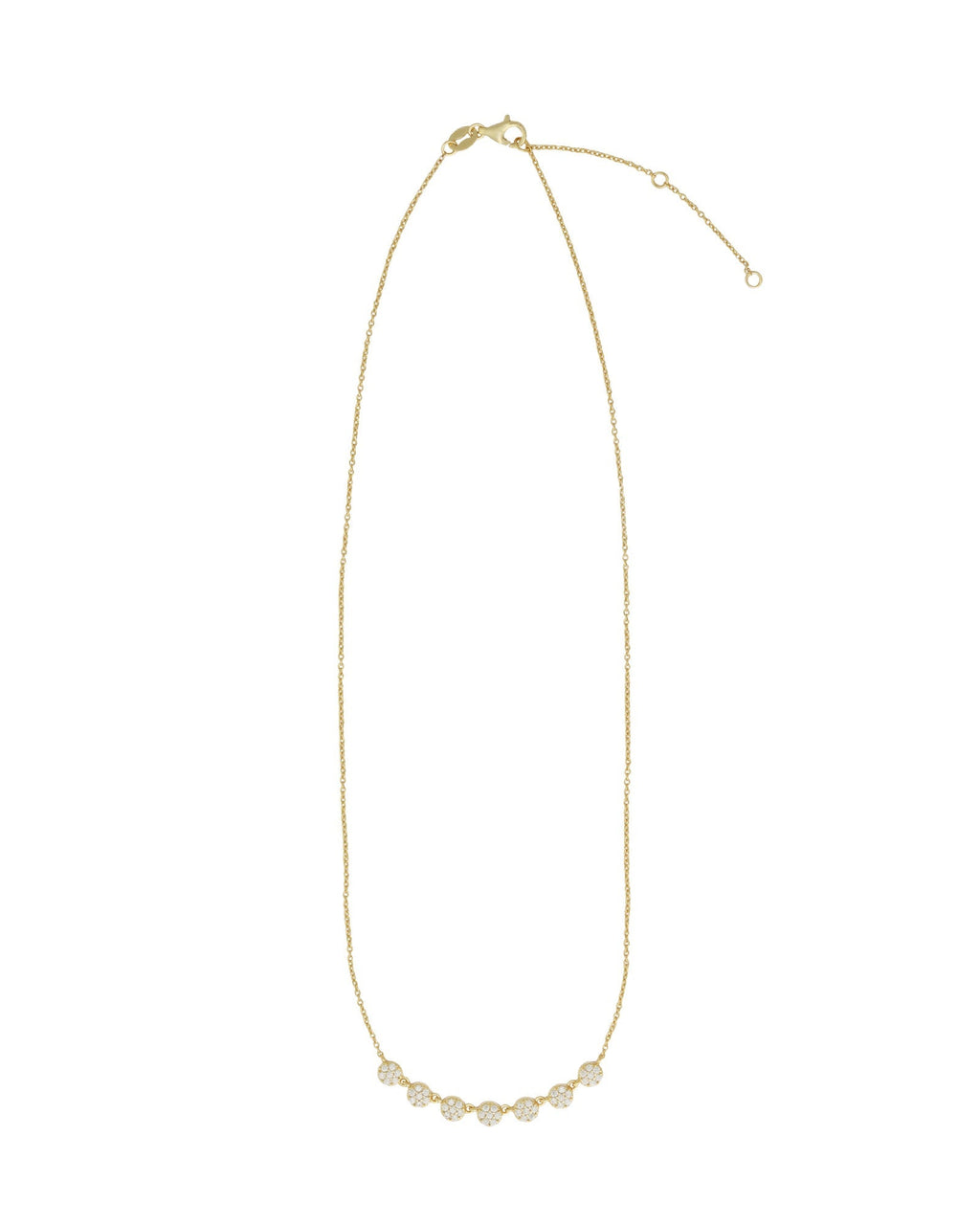 Multi Disc Pavé Necklace