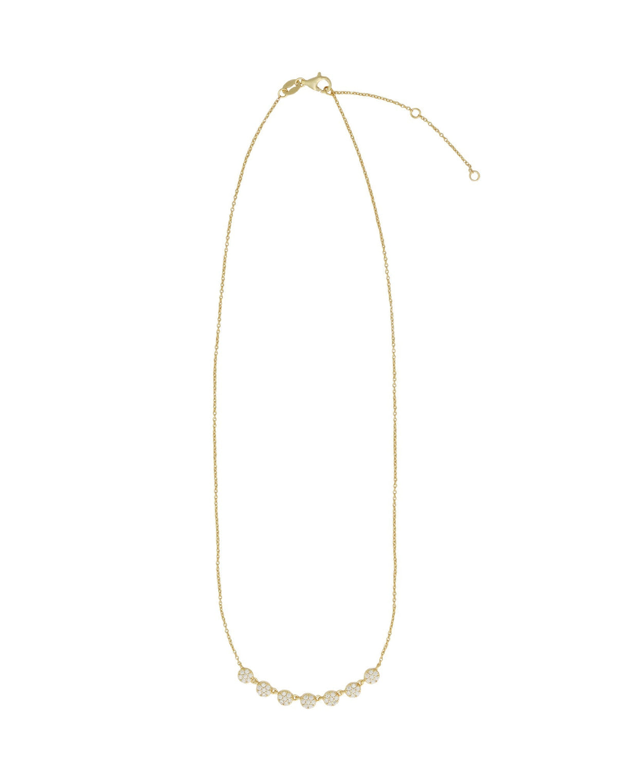 Multi Disc Pavé Necklace
