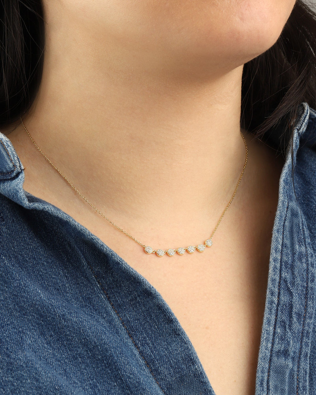 Multi Disc Pavé Necklace