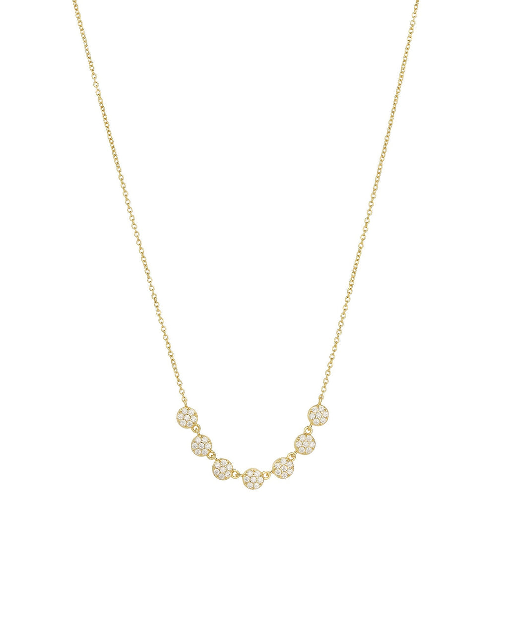 Multi Disc Pavé Necklace