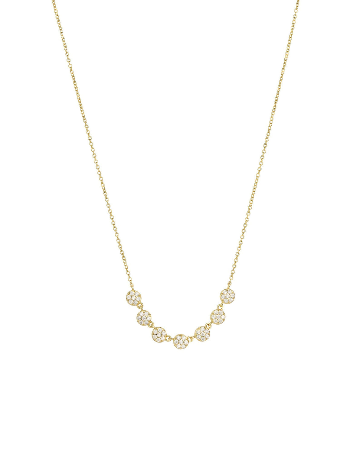 Multi Disc Pavé Necklace