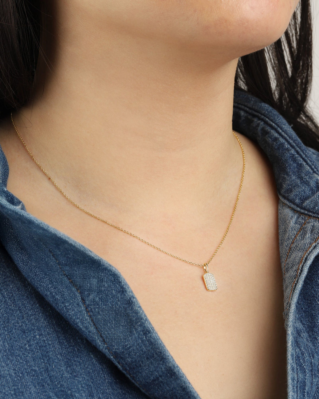Pavé Tag Necklace