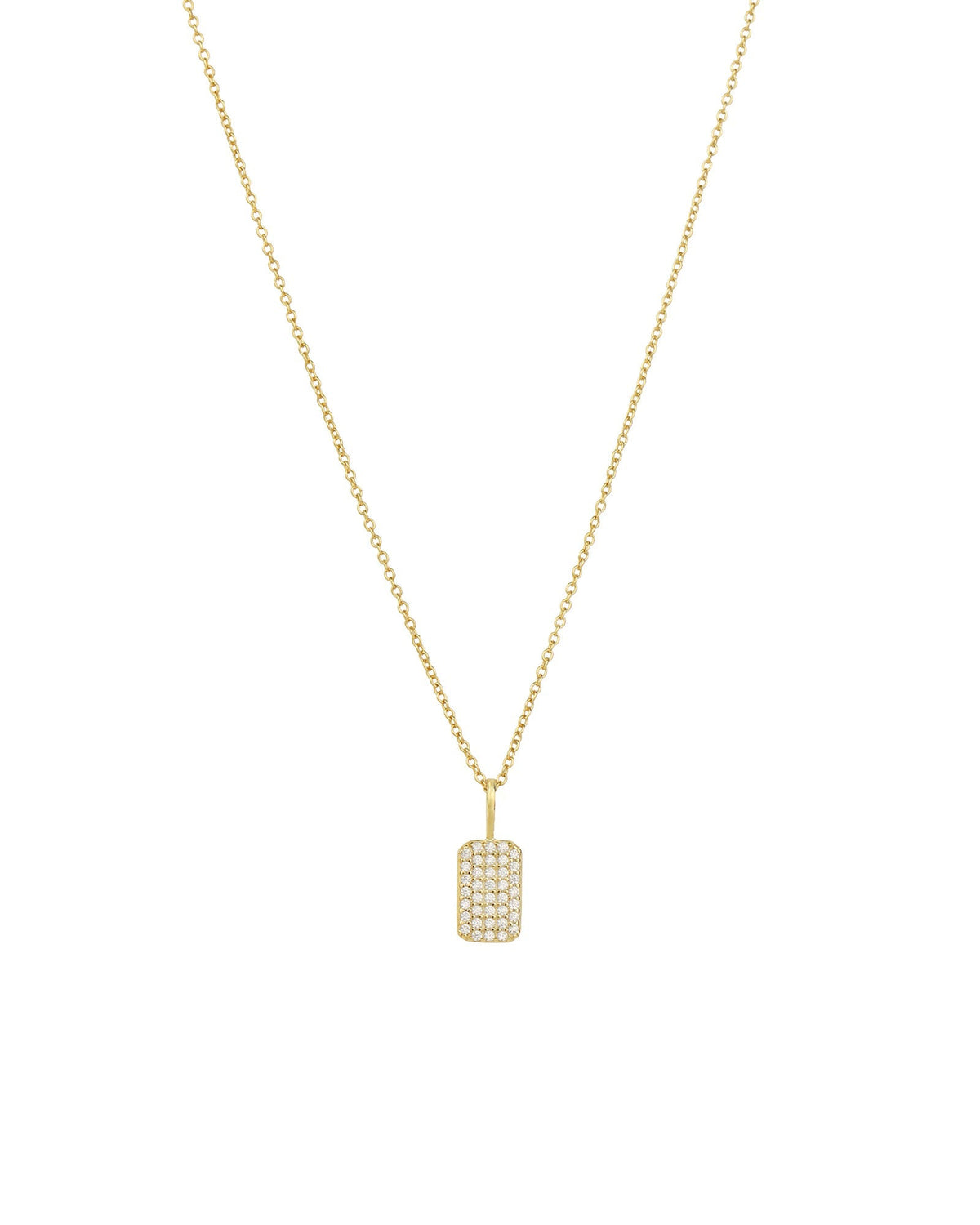 Pavé Tag Necklace