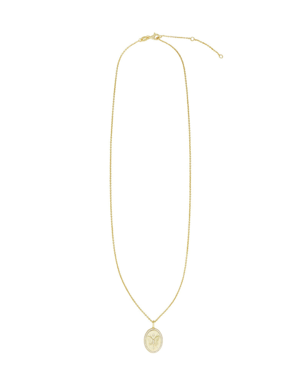 Oval Butterfly Necklace
