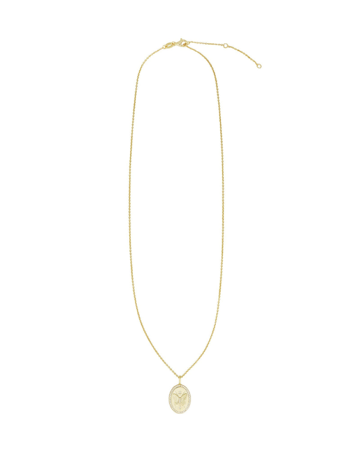 Oval Butterfly Necklace