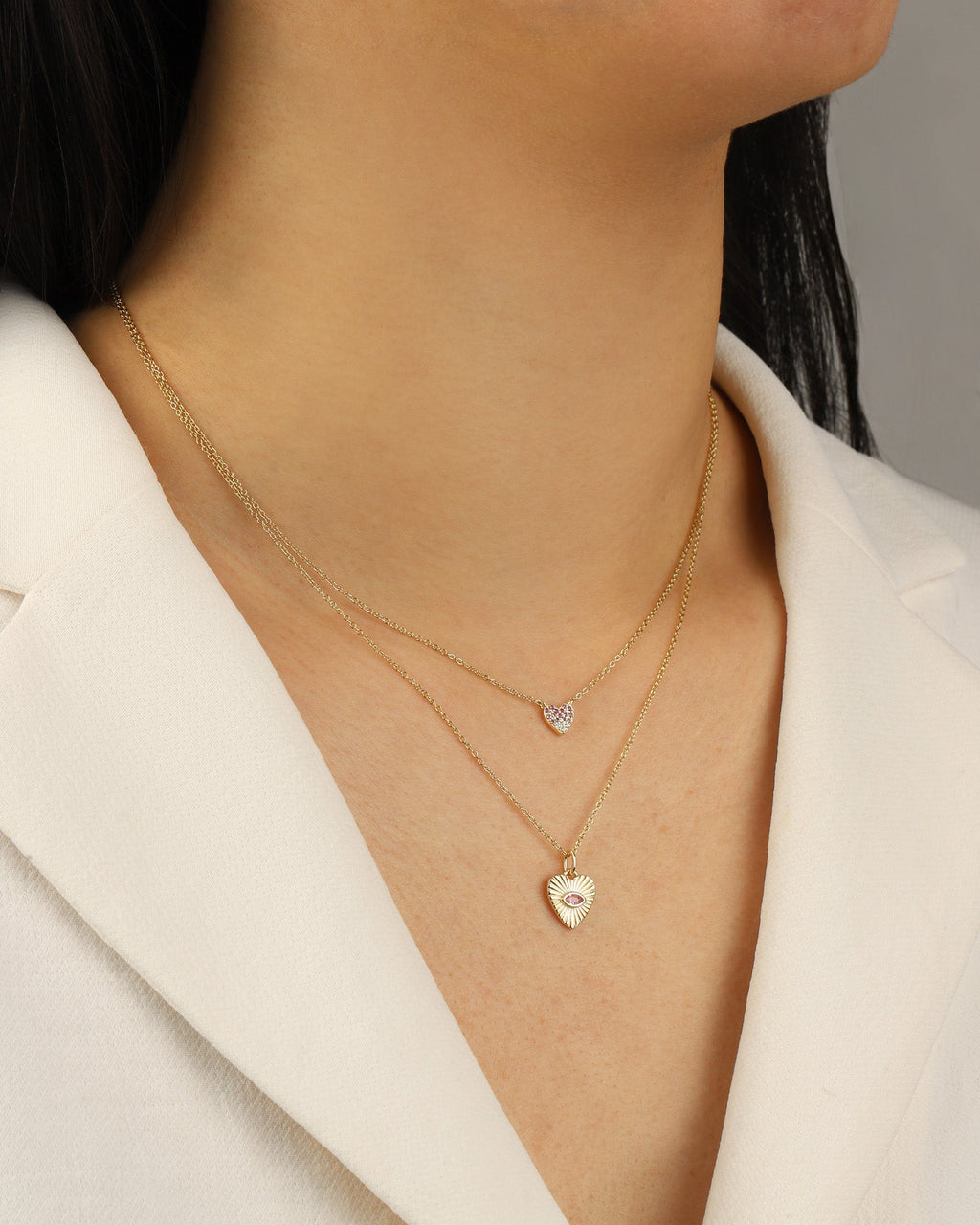 Radiant Heart Evil Eye Necklace