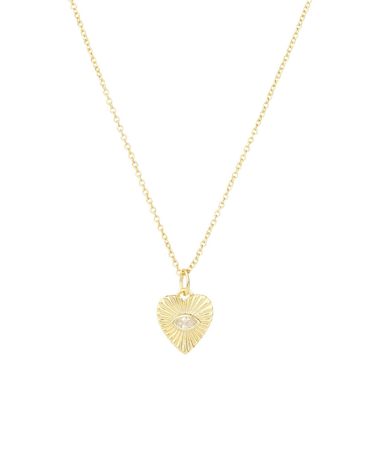 Radiant Heart Evil Eye Necklace