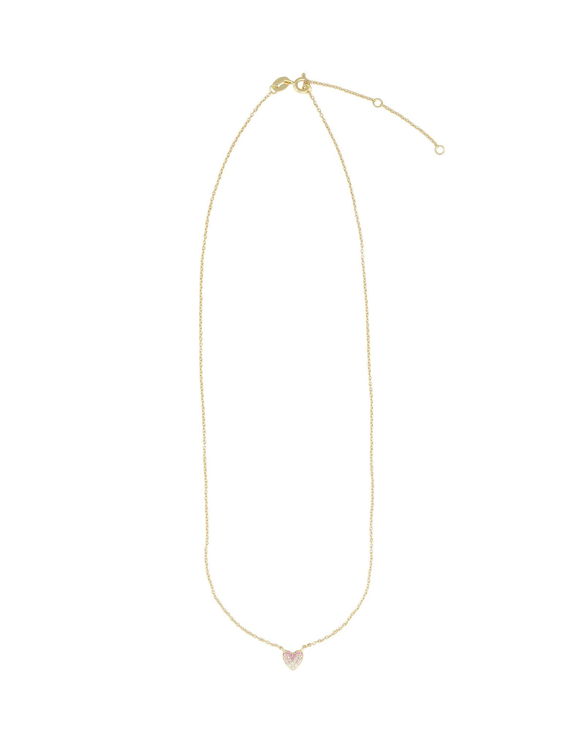 Ombré Pavé Heart Necklace