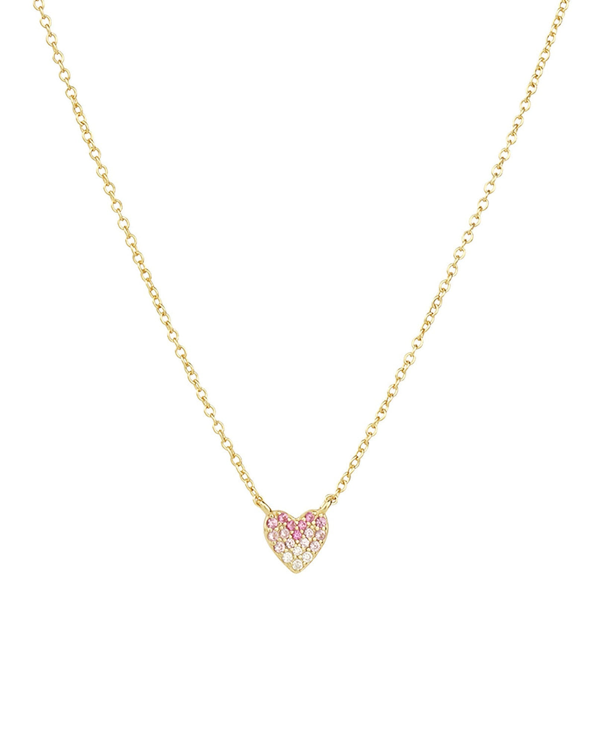 Ombré Pavé Heart Necklace