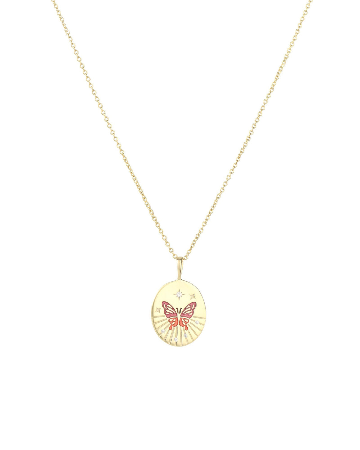Butterfly Medallion Necklace