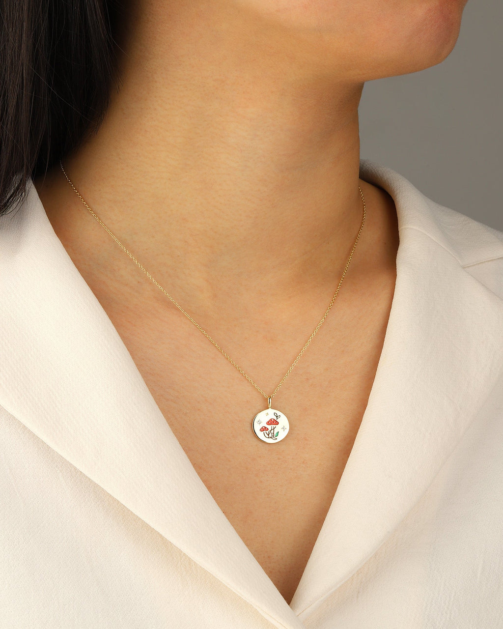 Mushroom Medallion Necklace