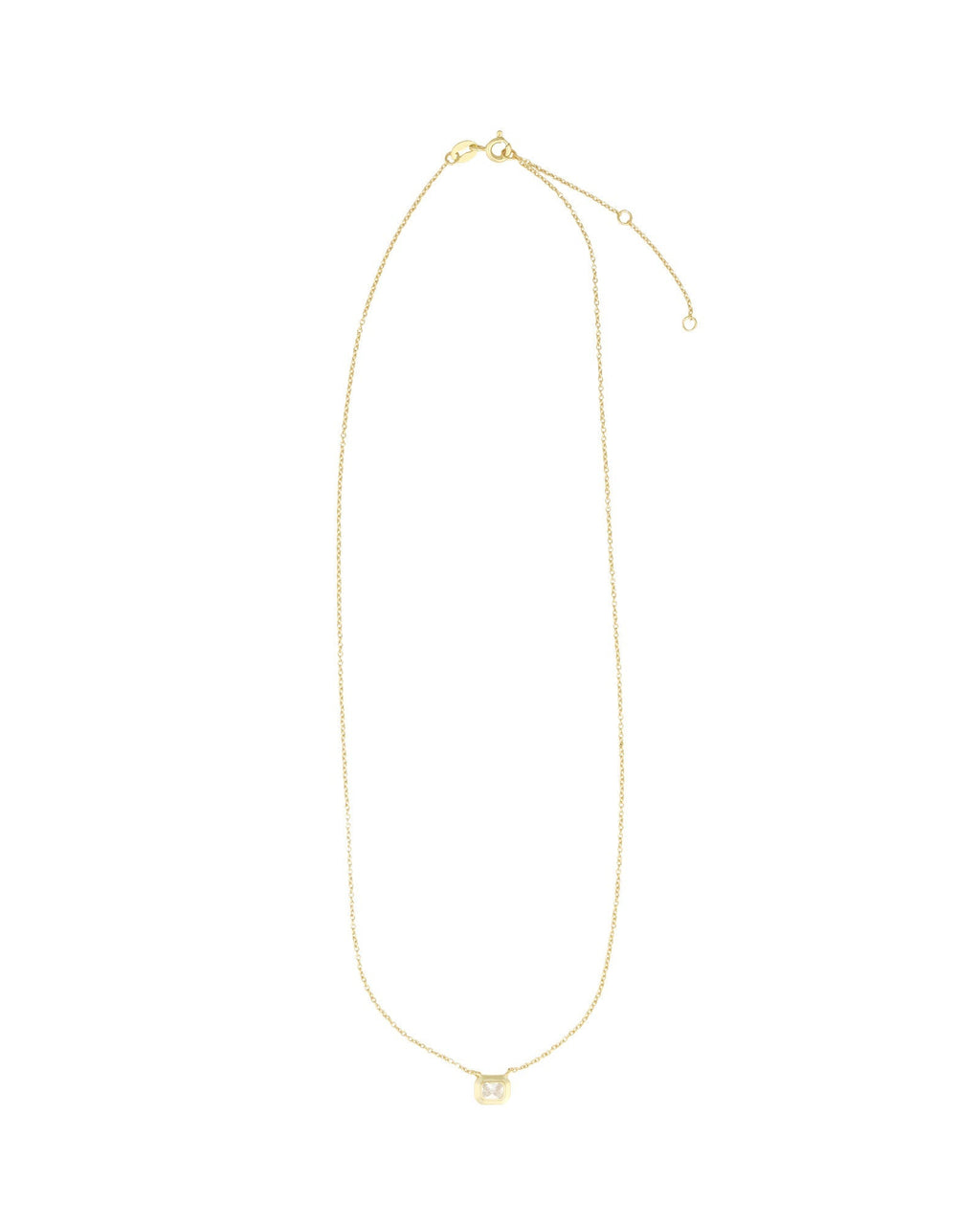 Emerald Cut East-West Necklace