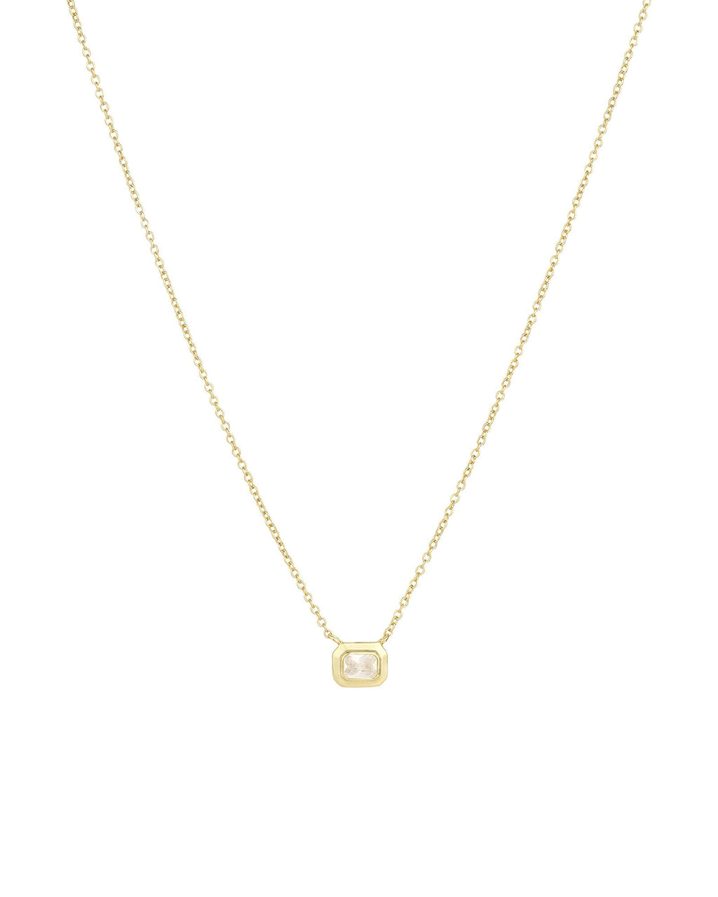 Emerald Cut East-West Necklace