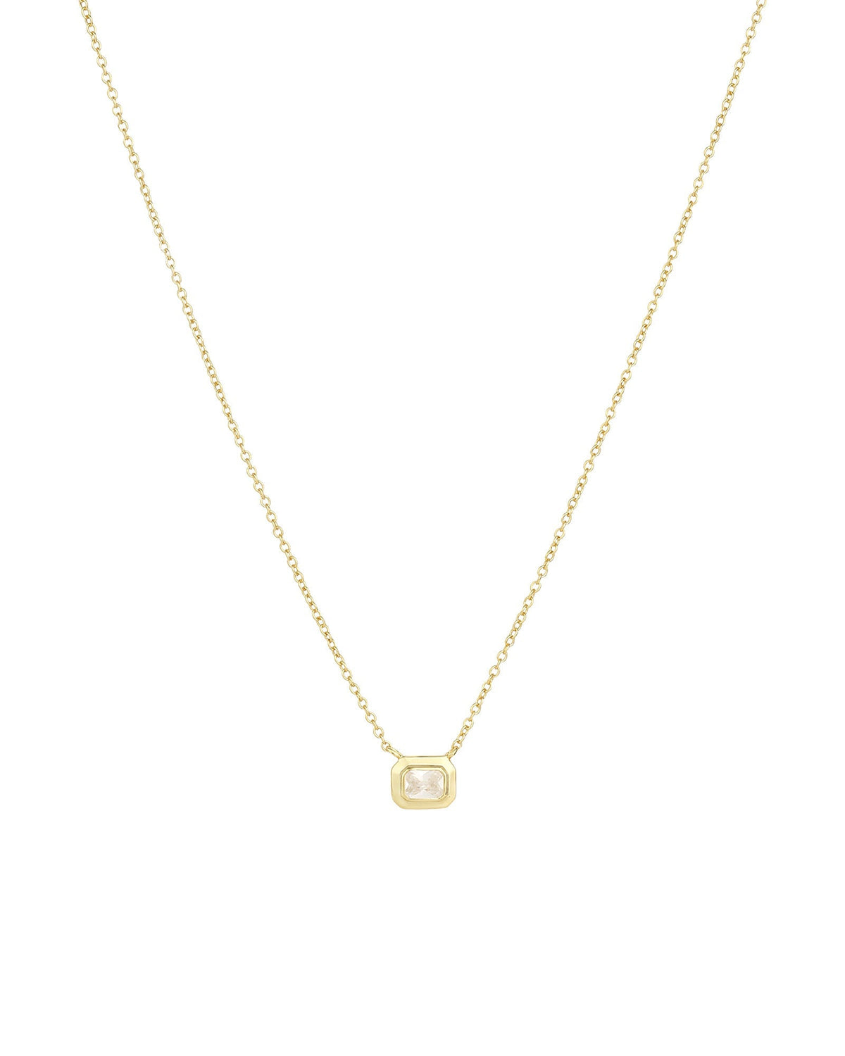 Emerald Cut East-West Necklace