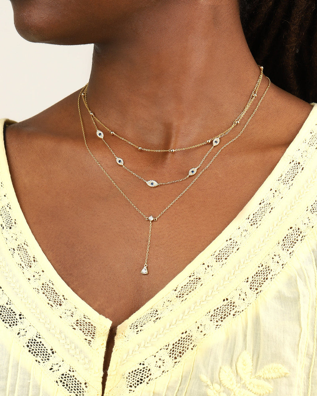Evil Eye Station Necklace