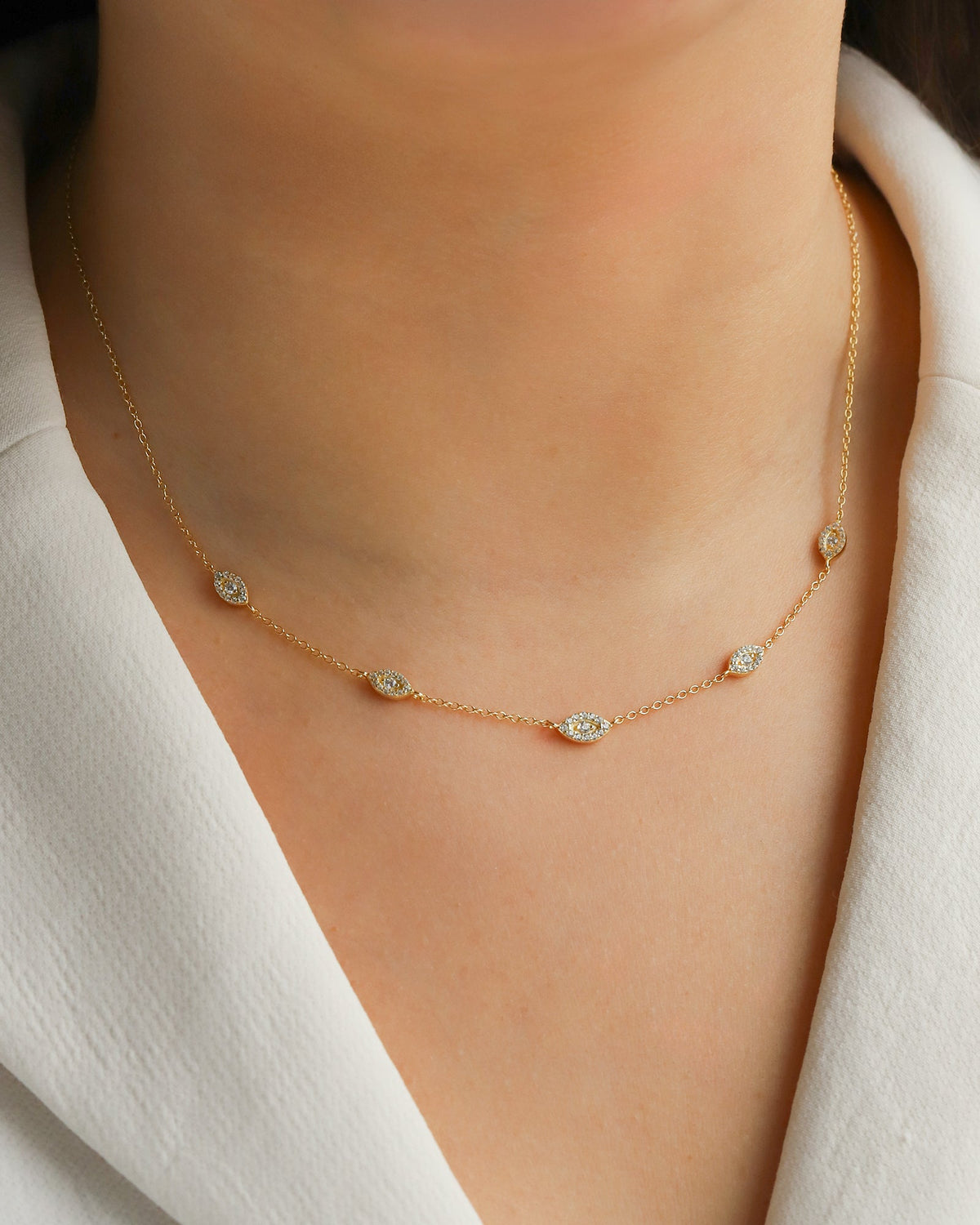 Evil Eye Station Necklace