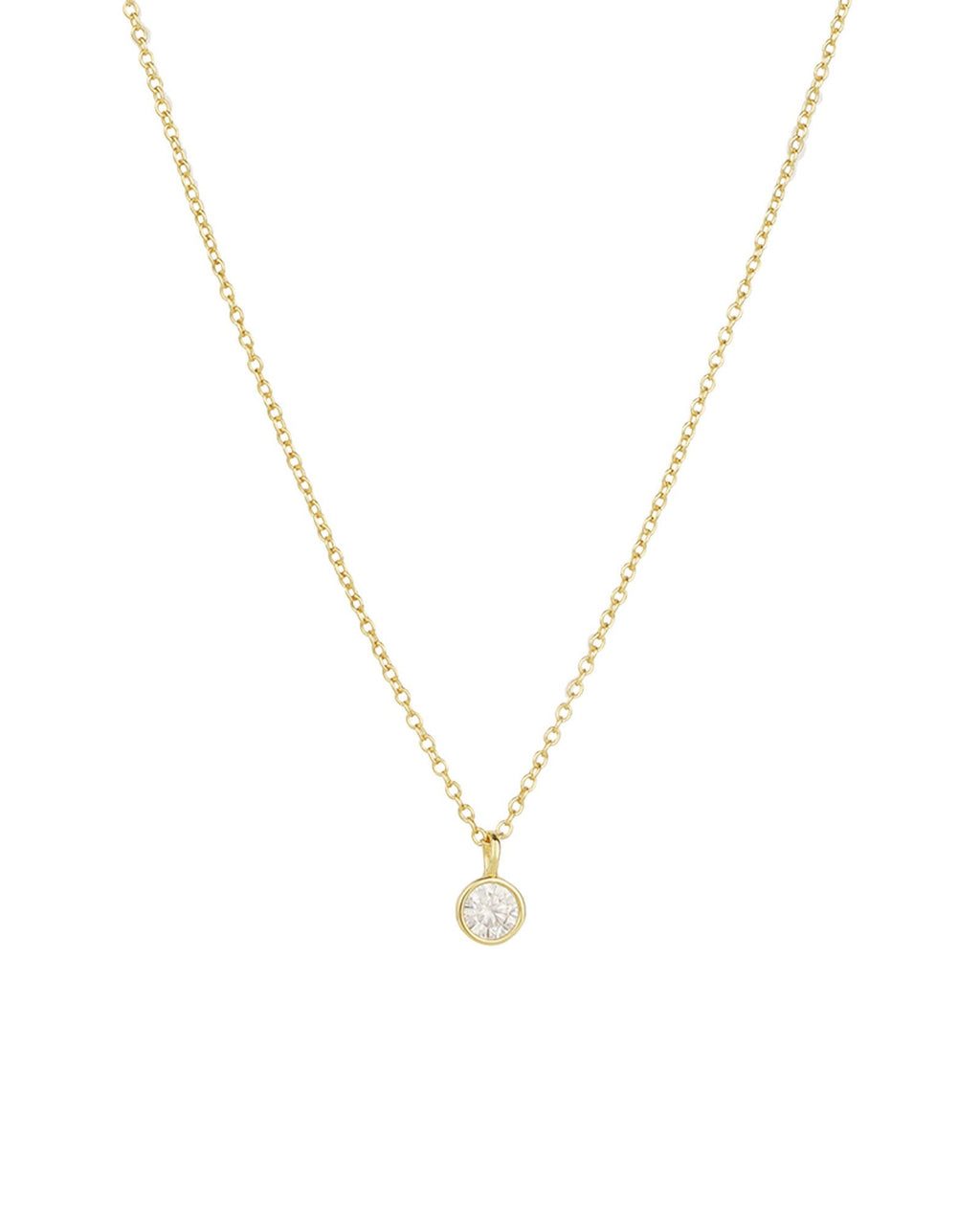 Solitare Bezel Necklace