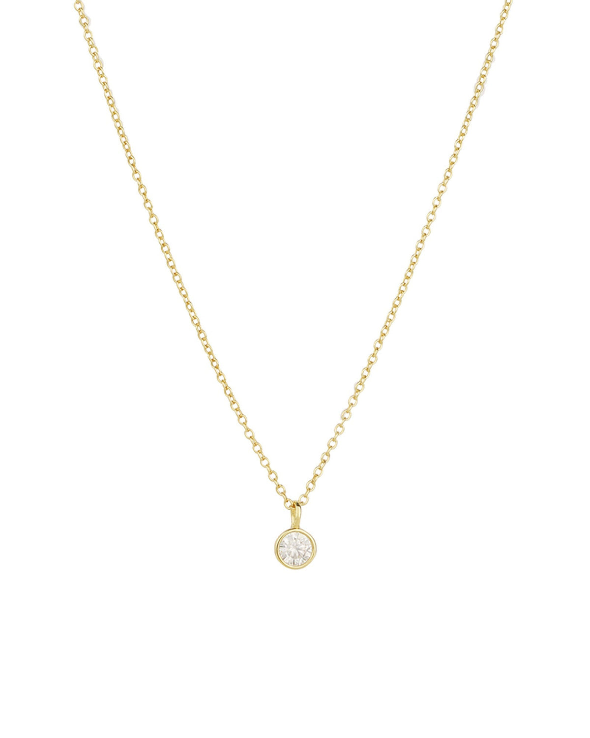 Solitare Bezel Necklace