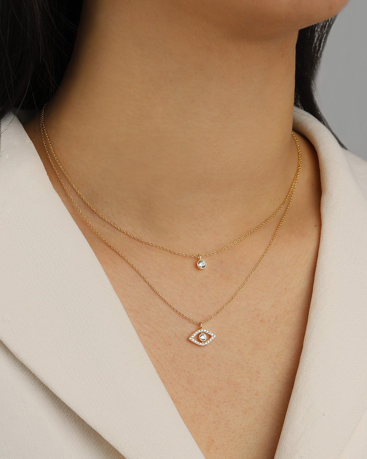 Solitare Bezel Necklace