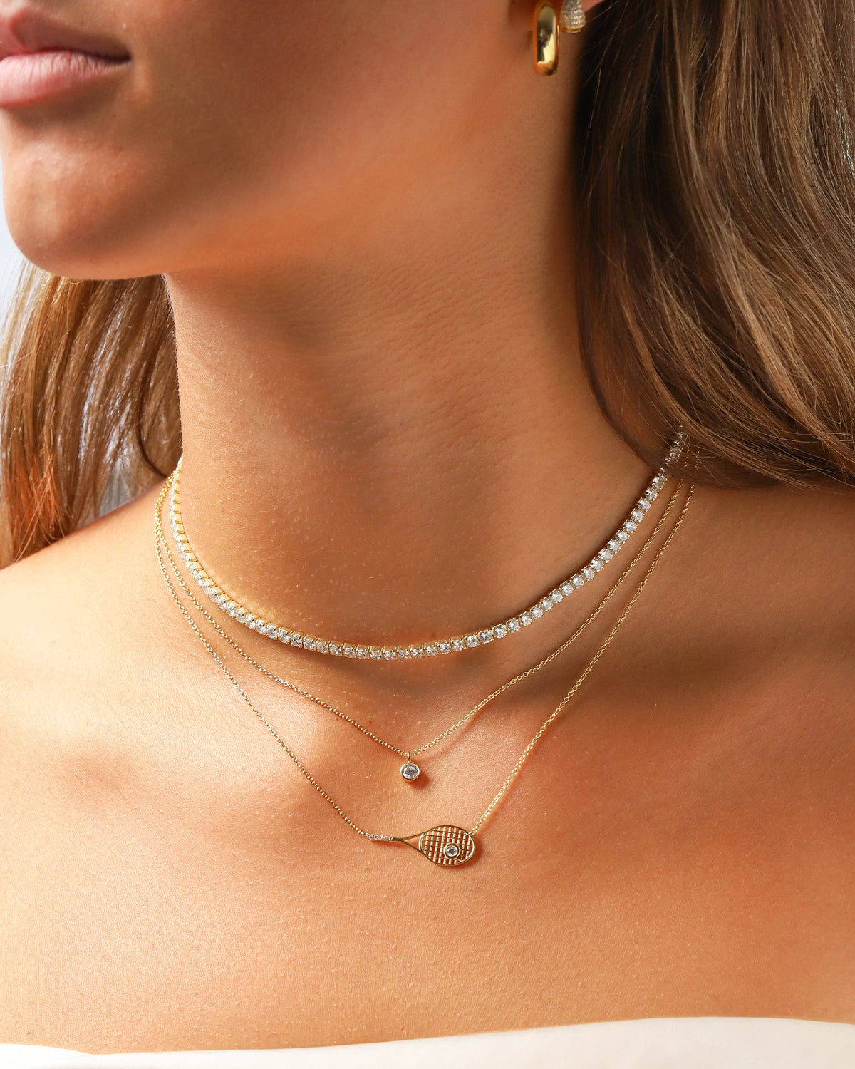 Solitare Bezel Necklace