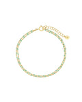 Two Row Enamel Beaded Chain Bracelet