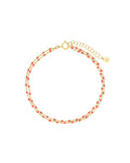 Two Row Enamel Beaded Chain Bracelet