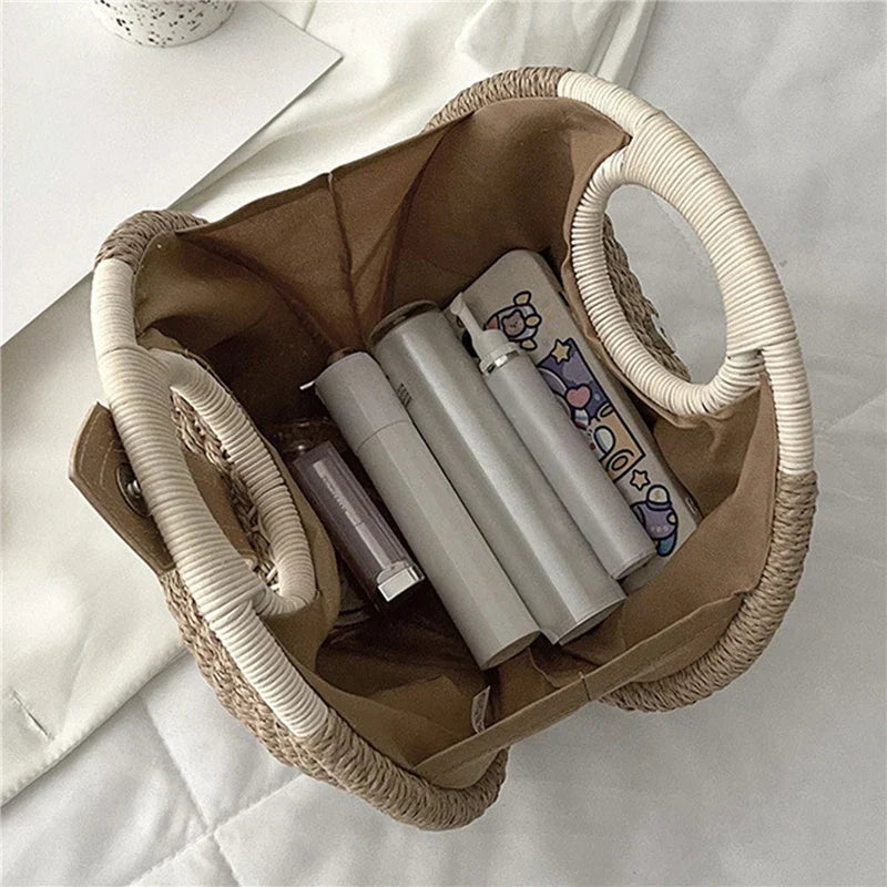 Round Shell Basket Bag