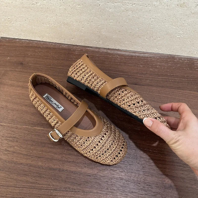 Bohemian-Style Crochet Baby Ballet Flats