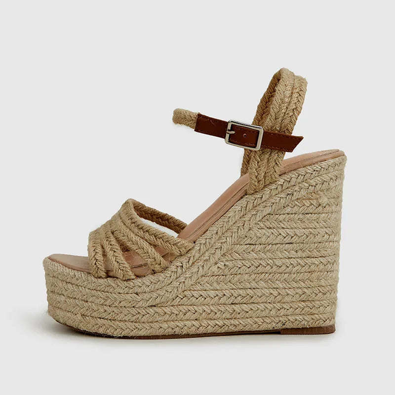 Boho-style platform sandals